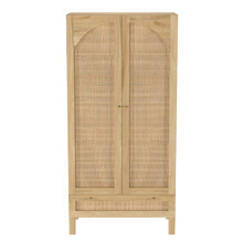 Anya Mango Wood & Rattan Cupboard